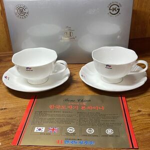 Hankook Fine Bone‎ China England Original Tech Tea Cup and Saucer Set